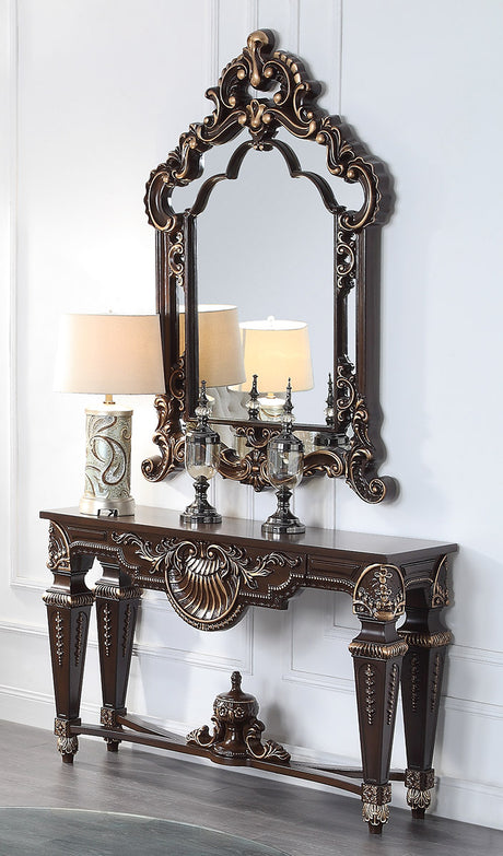 HD-8908C Cherry Mirror from Homey Design - Luna Furniture