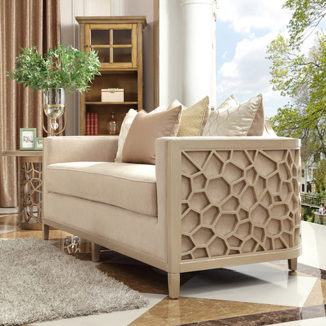 HD-8911 Champagne Loveseat from Homey Design - Luna Furniture