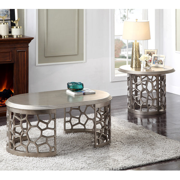 HD-8912S Steel Gray 3-Piece Coffee Table Set