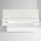 Linea Pearl White 5pc Set Queen Wall Bed (QB+2NS+2NS-P) from Homelegance - Luna Furniture