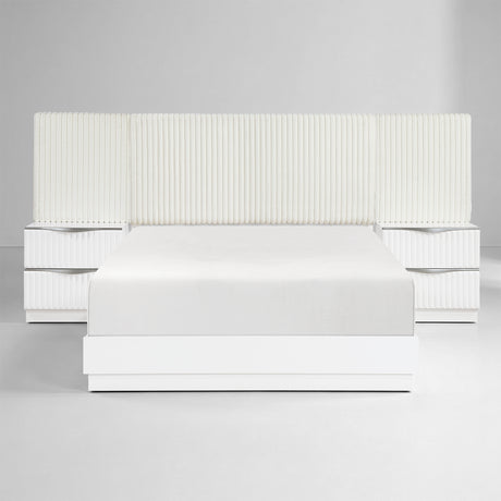 Linea Pearl White 5pc Set Queen Wall Bed (QB+2NS+2NS-P) from Homelegance - Luna Furniture