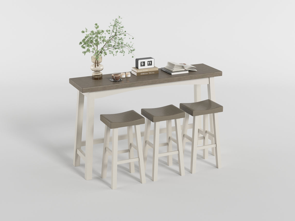 Caspian Black/Brown 4-Piece Pub Height Set from Homelegance - Luna Furniture