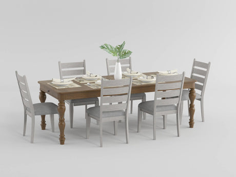 Lofton Light Gray/White Extendable Dining Table from Homelegance - Luna Furniture