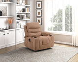 Glendale Brown Microfiber Glider Reclining Chair