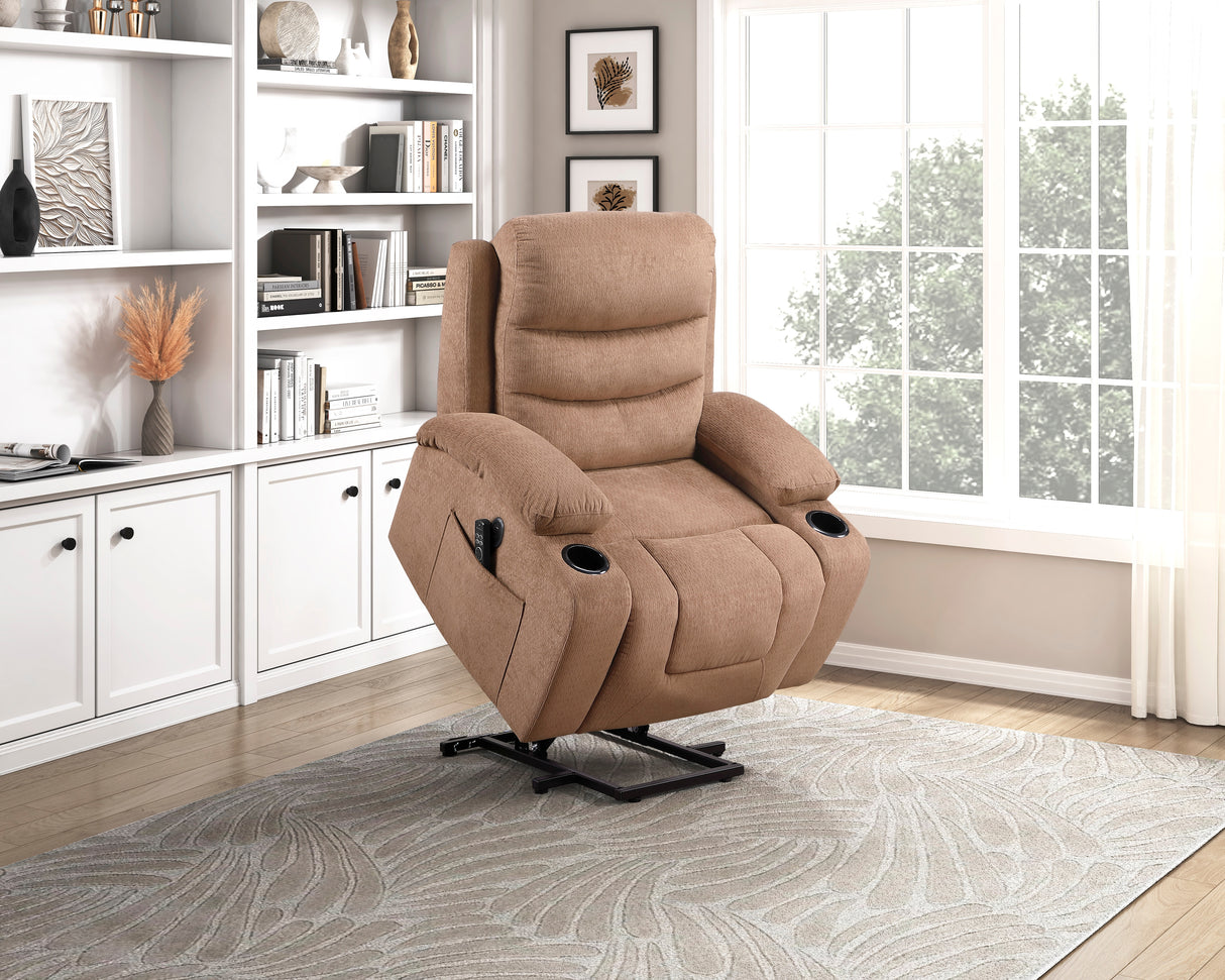 Glendale Brown Microfiber Glider Reclining Chair