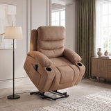 Glendale Brown Microfiber Glider Reclining Chair