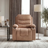 Glendale Brown Microfiber Glider Reclining Chair