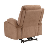 Sereno Brown Power Lift Chair with Massage, Heat, Charging Ports and Cup-holders