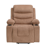 Glendale Brown Microfiber Glider Reclining Chair