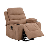 Glendale Brown Microfiber Glider Reclining Chair