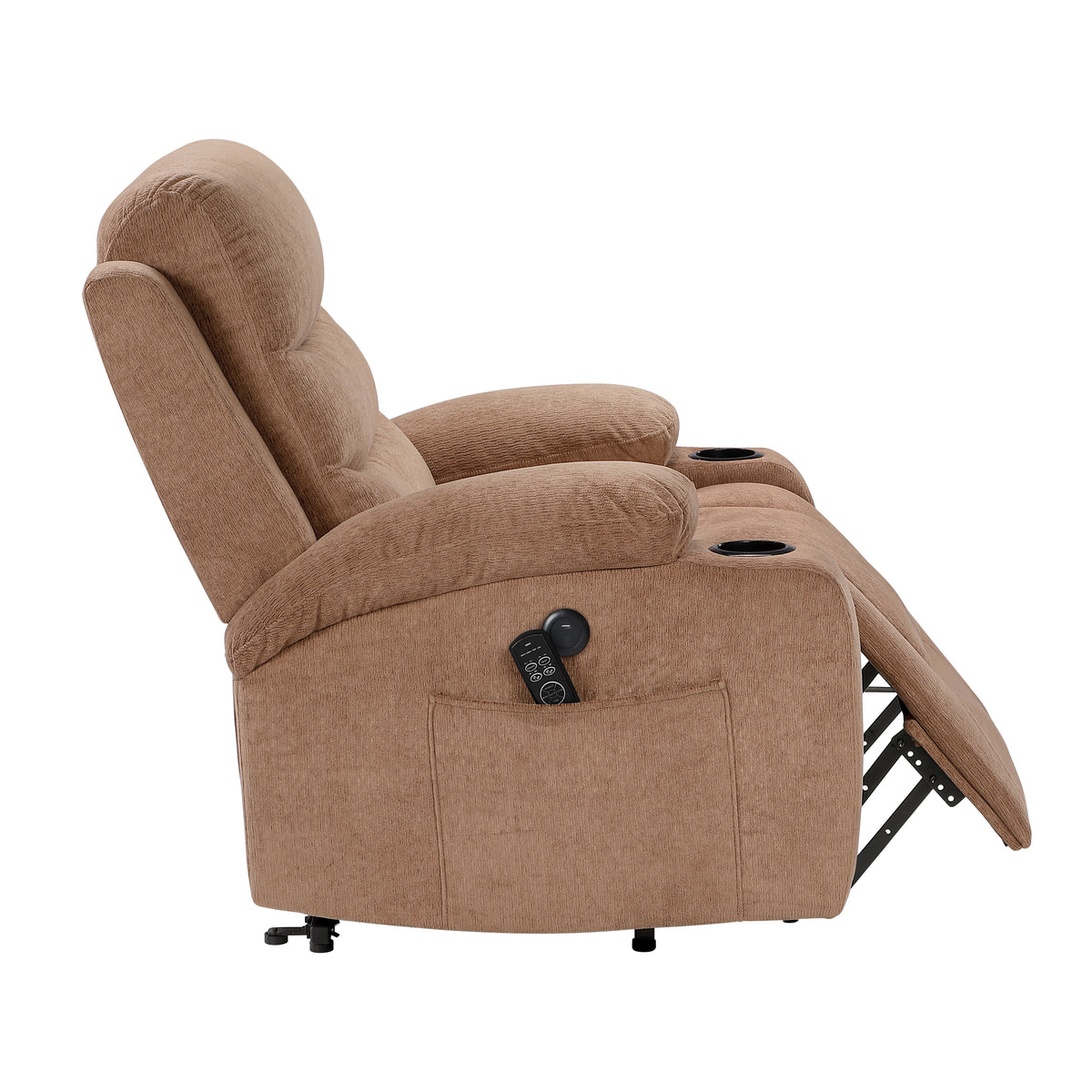 Glendale Brown Microfiber Glider Reclining Chair