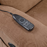 Sereno Brown Power Lift Chair with Massage, Heat, Charging Ports and Cup-holders
