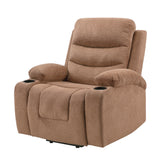 Glendale Brown Microfiber Glider Reclining Chair