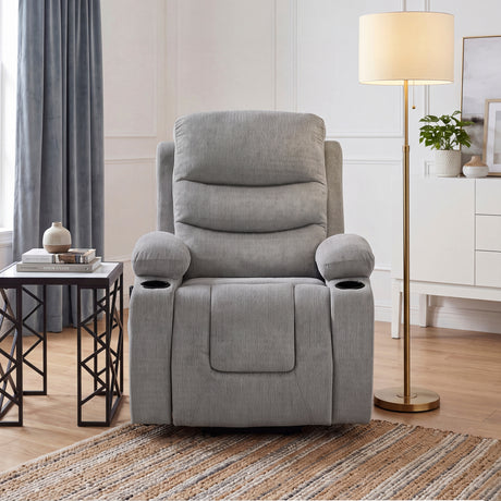 Sereno Brown Power Lift Chair with Massage, Heat, Charging Ports and Cup-holders from Homelegance - Luna Furniture