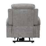 Sereno Gray Power Lift Chair with Massage, Heat, Charging Ports and Cup-holders