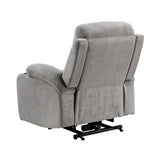 Sereno Gray Power Lift Chair with Massage, Heat, Charging Ports and Cup-holders