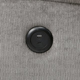 Sereno Gray Power Lift Chair with Massage, Heat, Charging Ports and Cup-holders