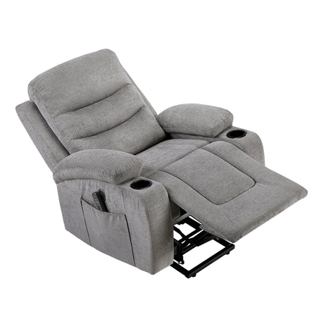 Sereno Gray Power Lift Chair with Massage, Heat, Charging Ports and Cup-holders from Homelegance - Luna Furniture