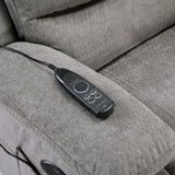 Sereno Gray Power Lift Chair with Massage, Heat, Charging Ports and Cup-holders