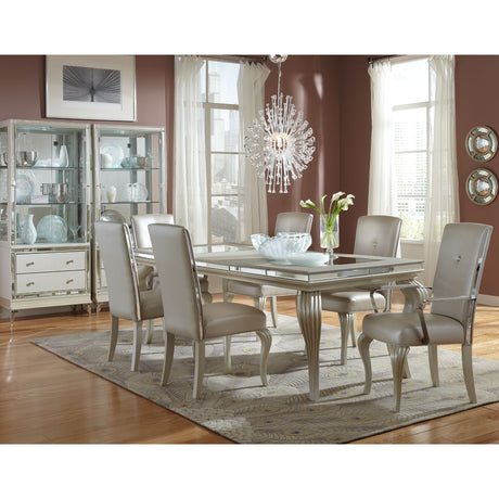 Hollywood Loft Frost 4 Leg Dining Table from Michael Amini - Luna Furniture