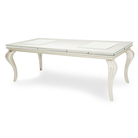Hollywood Loft Frost 4 Leg Dining Table from Michael Amini - Luna Furniture