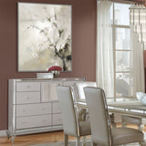 Hollywood Loft Frost Upholstered Dresser from Michael Amini - Luna Furniture