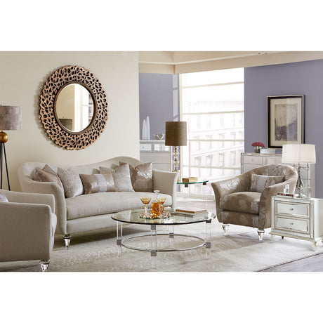 Hollywood Loft Frost Upholstered Dresser from Michael Amini - Luna Furniture
