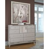 Hollywood Loft Frost Upholstered Dresser from Michael Amini - Luna Furniture
