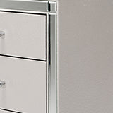 Hollywood Loft Frost Upholstered Dresser With Mirror from Michael Amini - Luna Furniture