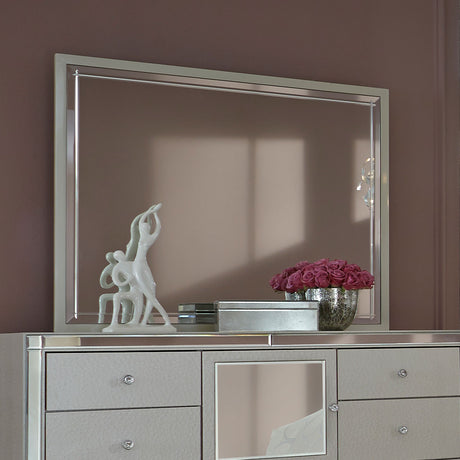 Hollywood Loft Pearl Rectangular Dresser Mirror from Michael Amini - Luna Furniture