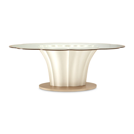 London Place Creamy Pearl Entry Table from Michael Amini - Luna Furniture