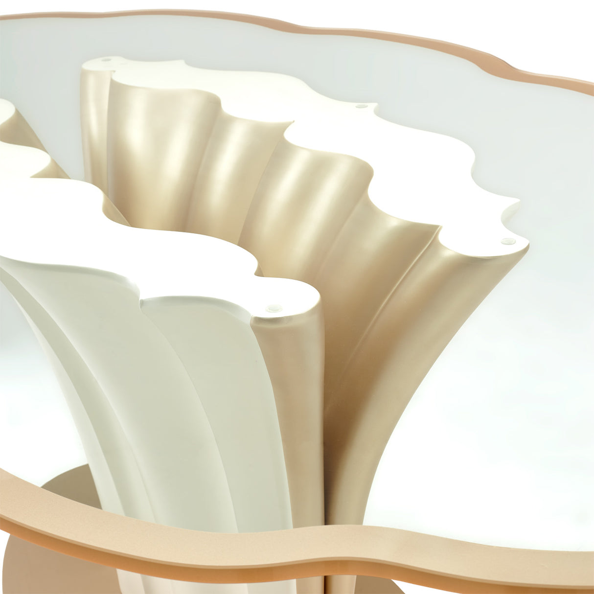 London Place Creamy Pearl Entry Table from Michael Amini - Luna Furniture