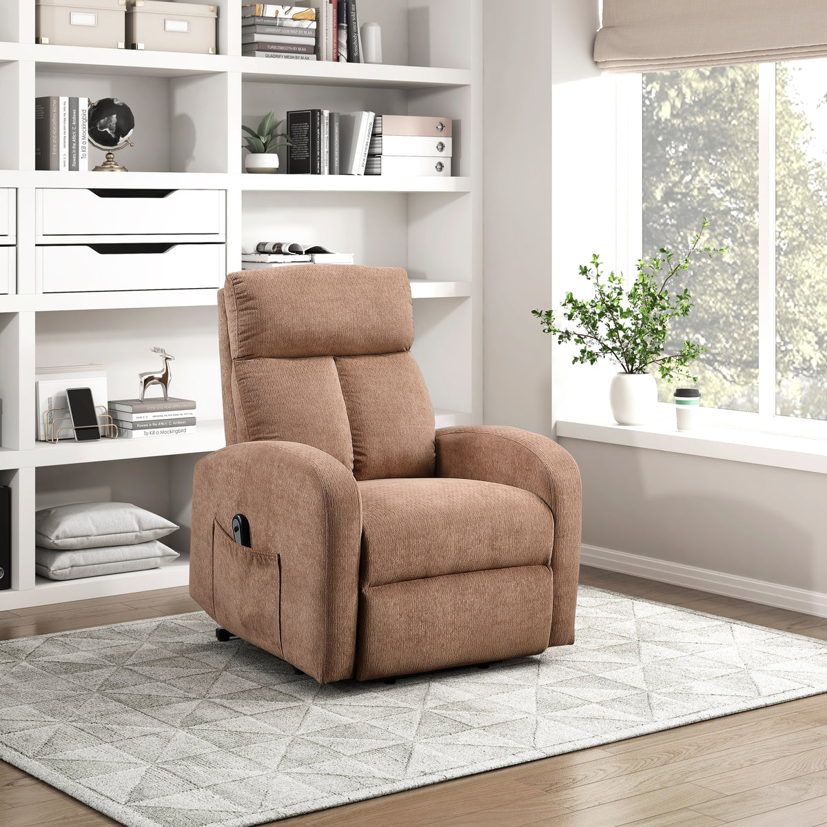 9004BRW-1LT Power Lift Chair from Homelegance - Luna Furniture