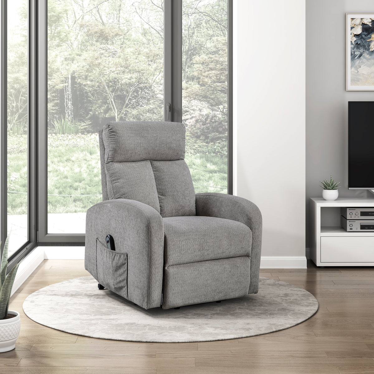 9004GRY-1LT Power Lift Chair from Homelegance - Luna Furniture
