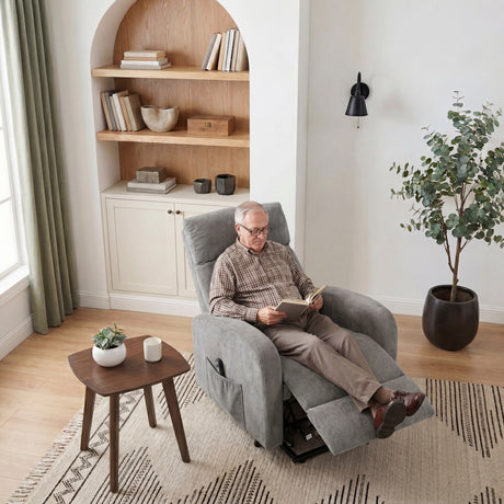 9004GRY-1LT Power Lift Chair from Homelegance - Luna Furniture
