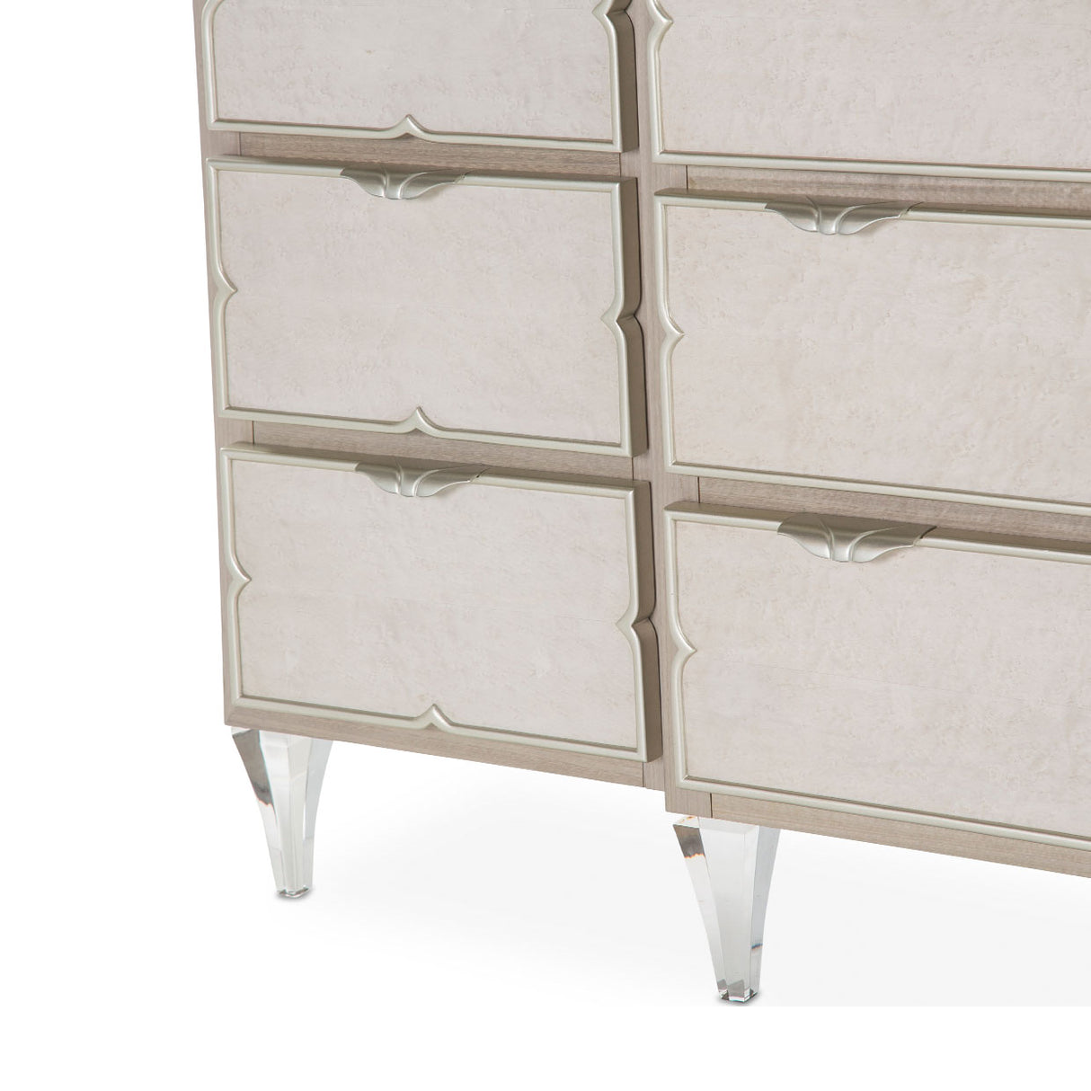 Camden Court Pearl Dresser With Mirror from Michael Amini - Luna Furniture