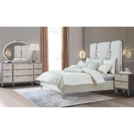 Camden Court Pearl Dresser With Mirror from Michael Amini - Luna Furniture