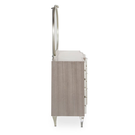 Camden Court Pearl Dresser With Mirror from Michael Amini - Luna Furniture