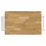 Jalen Natural Brown and White 3-Door Kitchen Cart with Casters from Coaster - Luna Furniture