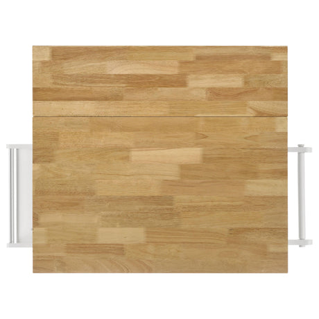 Jalen Natural Brown and White 3-Door Kitchen Cart with Casters from Coaster - Luna Furniture