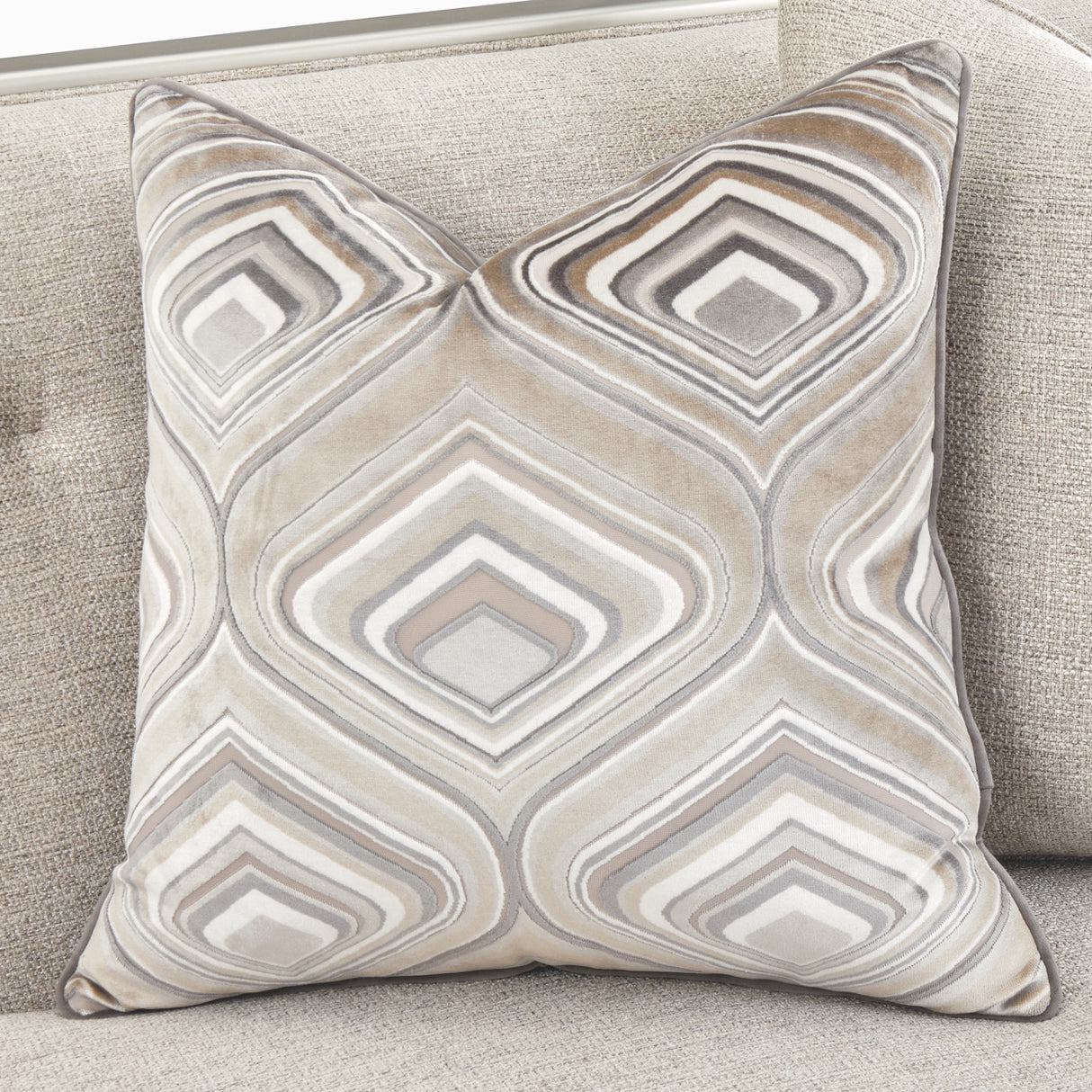 Camden Court Platinum Camdencourt Sofa-flax Platinum from Michael Amini - Luna Furniture