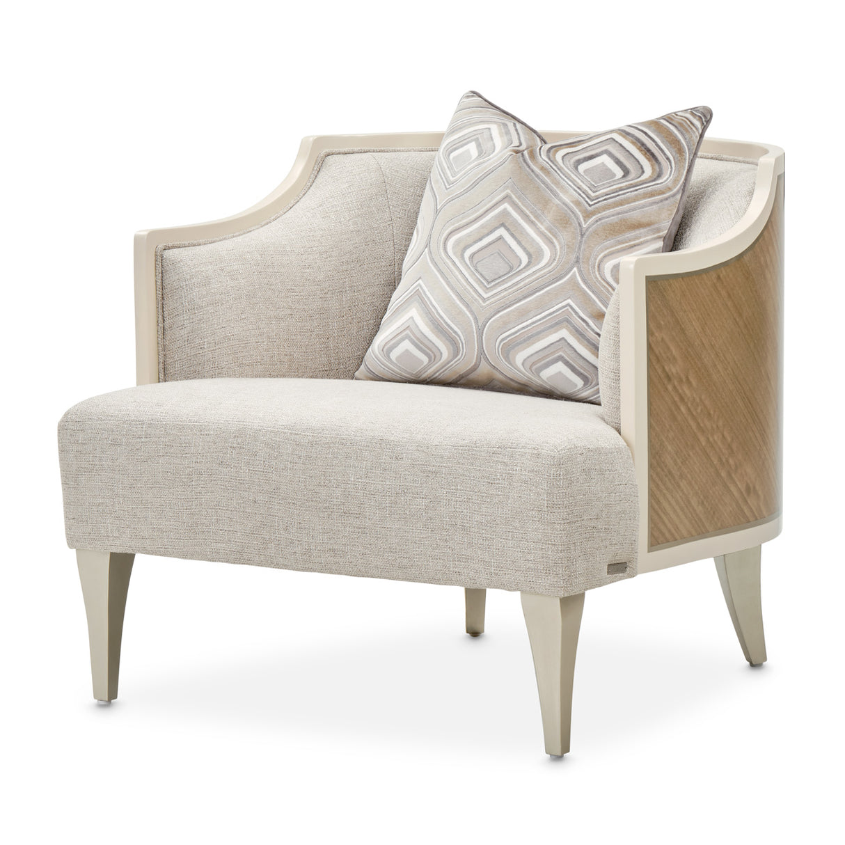 Camden Court Platinum Accent Chair from Michael Amini - Luna Furniture