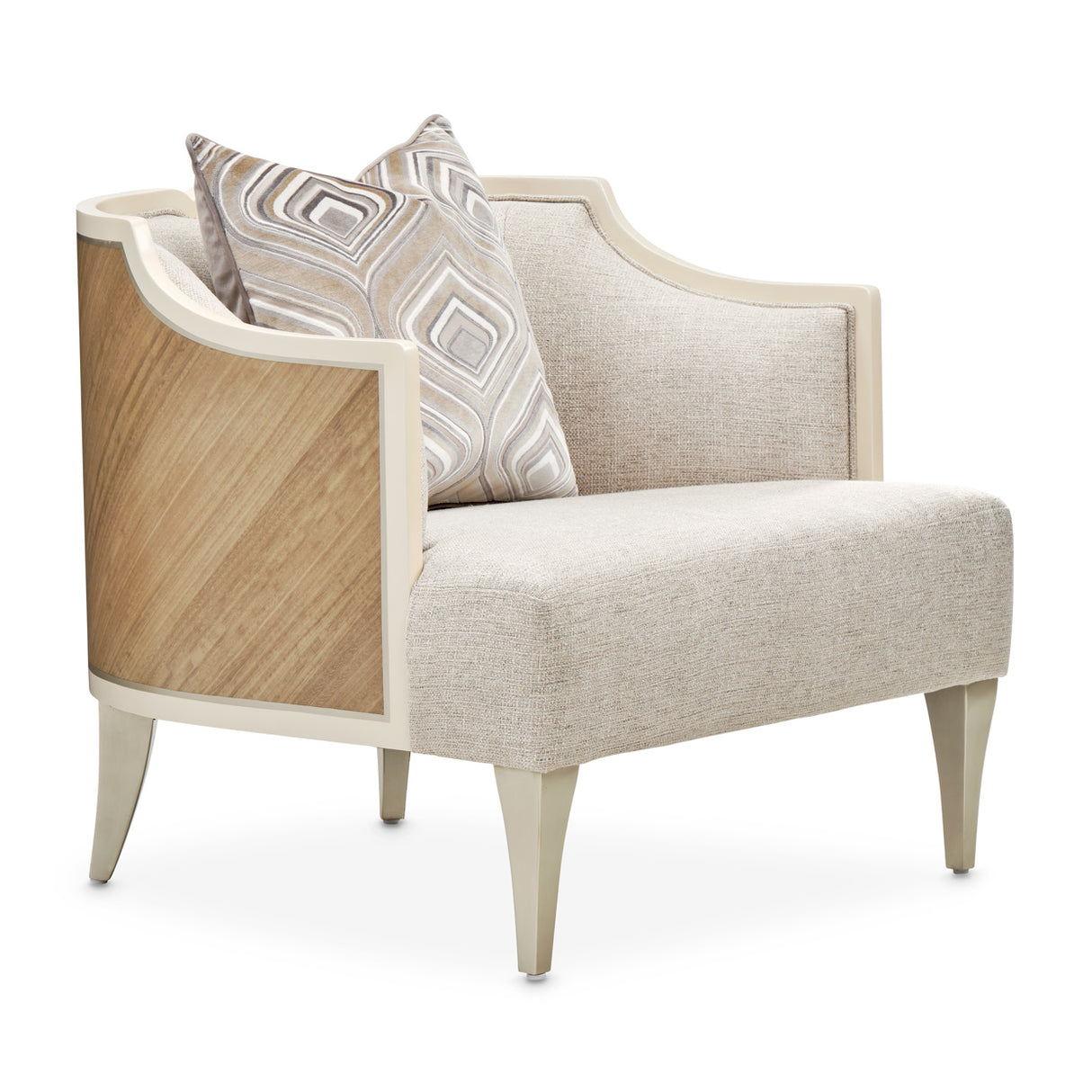 Camden Court Platinum Accent Chair from Michael Amini - Luna Furniture