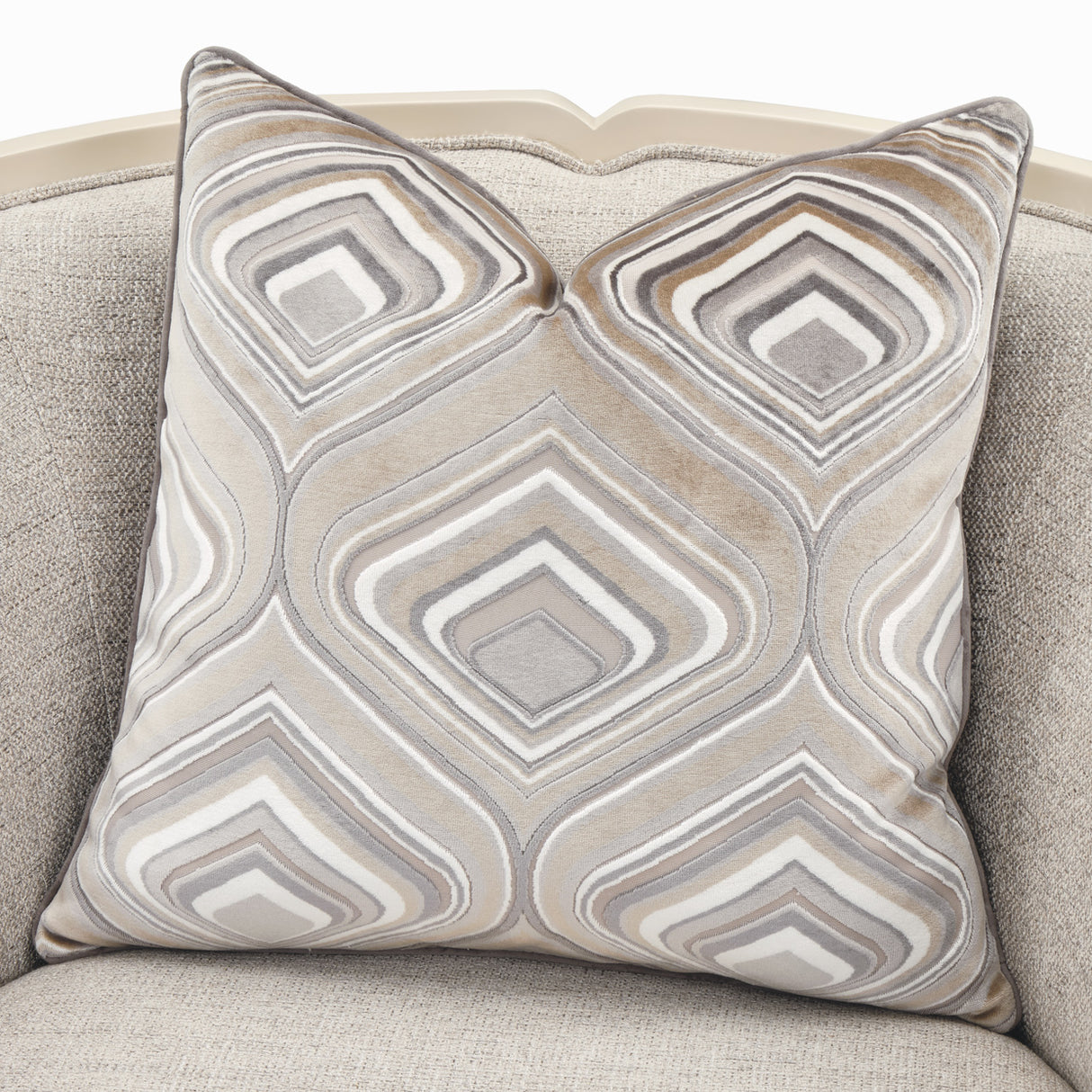 Camden Court Platinum Accent Chair from Michael Amini - Luna Furniture