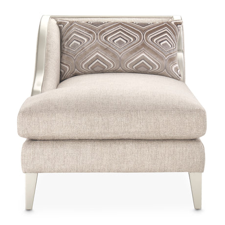 Camden Court Platinum Camdencourt Laf Chaise-flax Platinum from Michael Amini - Luna Furniture