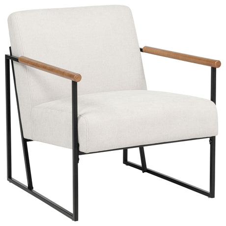 Monsen Ivory Fabric Upholstered Metal Frame Accent Chair from Coaster - Luna Furniture