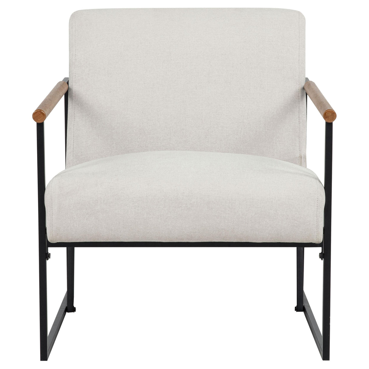 Monsen Ivory Fabric Upholstered Metal Frame Accent Chair from Coaster - Luna Furniture