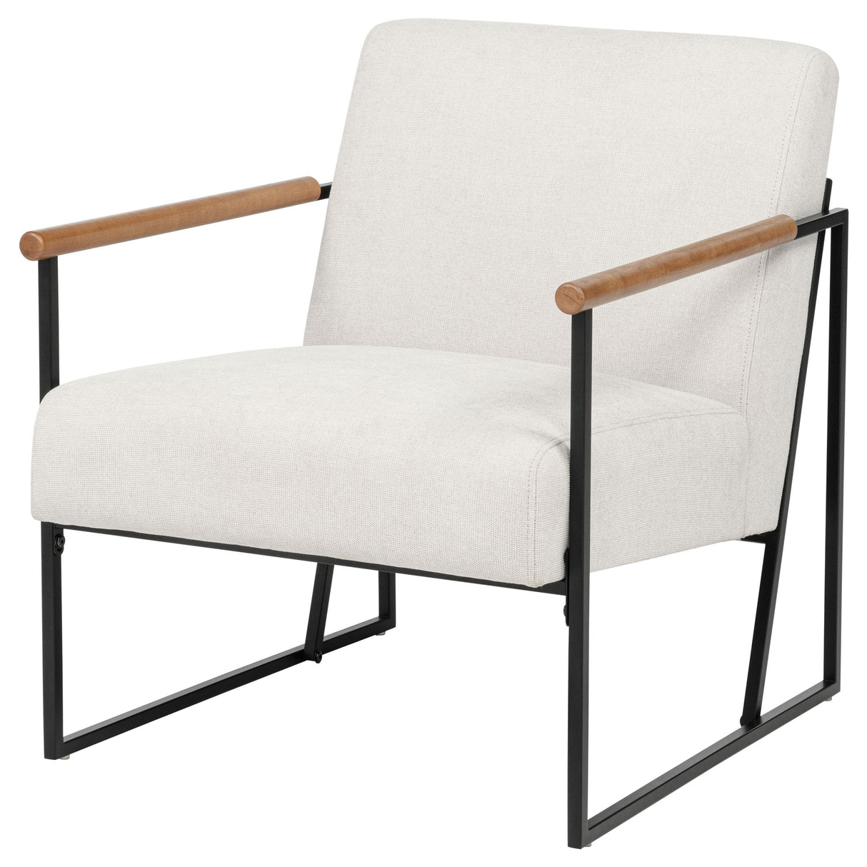 Monsen Ivory Fabric Upholstered Metal Frame Accent Chair from Coaster - Luna Furniture
