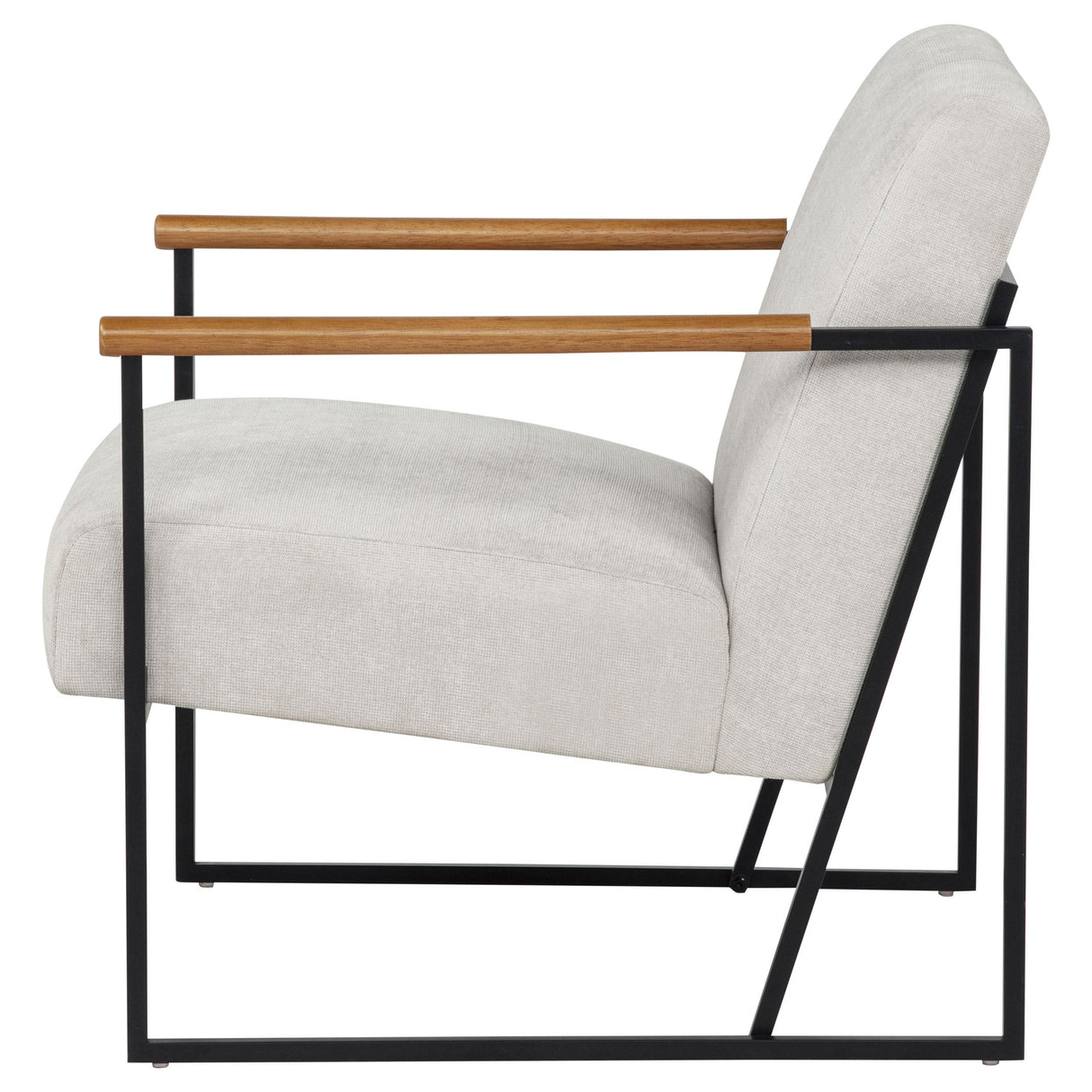 Monsen Ivory Fabric Upholstered Metal Frame Accent Chair from Coaster - Luna Furniture
