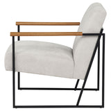 Monsen Ivory Fabric Upholstered Metal Frame Accent Chair from Coaster - Luna Furniture